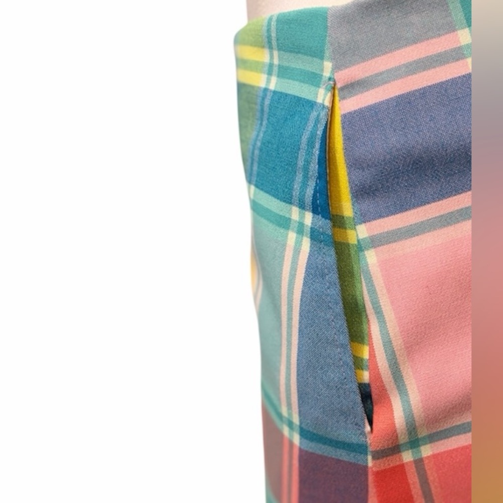 Urban Outfitters Plaid Mini Skirt Multicolor Pastel Check Size S - Picture 4 of 7